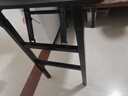 可折叠电脑桌学生书桌家用卧室简易台式小型出租屋学习写字办公桌 黑胡桃色黑架80*50*75单层加杠 实拍图