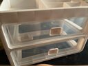 京东物流 化妆品收纳盒梳妆台置物架桌面高级感整理抽屉柜 中号3层（2层抽屉+1层顶部置物架） 【新人专享】 透明白 实拍图