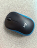 罗技（Logitech）M185鼠标 无线鼠标 办公鼠标 对称鼠标 黑色蓝边 带无线2.4G接收器 实拍图