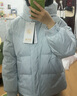 波司登（BOSIDENG）冬季羽绒服商场热卖同款女短款时尚休闲连帽合身加厚外套 天蓝爱心印花9W38 XS 155/80A 体重约100斤以内 实拍图