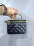 IT OMENOR香奈小香儿小金球链条包包女2025新款正品菱格真皮化妆包单肩斜挎 黑色 专柜礼盒套装+可联系客服代写贺卡 实拍图