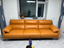 左右沙发现代简约客厅皮艺头层牛皮沙发DZY5161三人位 Y1094琉璃棕 实拍图