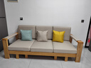 木缇森北欧实木沙发客厅现代简约家具组合套装小户型两用沙发坐垫可拆洗 【沙发床】三人位 实拍图