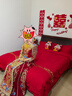水星家纺结婚床上四件套婚庆红色纯棉床单被套新婚礼物刺绣1.8m床缘系一生 实拍图