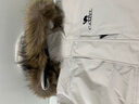 骆驼（CAMEL）【王俊凯同款】户外冬季新款极寒派克工装大毛领加厚羽绒服 流光白，男女同款，A33CAPN145A M 实拍图