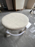 【全网爆款】椅子万向轮美缝凳子带轮旋转擦地矮凳美甲修脚凳滑轮 儿童凳-米白色款 实拍图