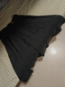 初申 半身裙女时尚高腰A字显瘦通勤纯色OL大摆伞裙S136B2749 黑色 M  实拍图