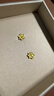 六福珠宝 足金栀子花黄金耳钉 计价G01G0027DS 约1.00克 实拍图