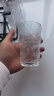【采销严选】ins冰川纹玻璃杯家用茶杯喝水杯子果汁杯饮料啤酒杯 冰川杯高款350ml6只+黑色杯架 实拍图