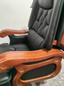 寳伽帝龍（BOGADION） 真皮可躺老板椅实木牛皮大班椅升降转椅按摩家用电脑椅办公椅子 实拍图