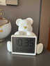 辰鱼奶油风时钟摆件闹钟客厅电视柜桌面摆放钟表台式装饰品创意电子钟 白色-暴力熊温度湿度时钟摆件 实拍图