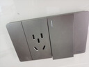 正泰（CHNT） 开关插座面板118型墙壁电源插座 NEW5C 幻银灰 组合装一二三四位 二位一开双控 实拍图
