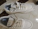安踏男鞋板鞋小白鞋子男士运动鞋秋冬季减震皮面防泼水休闲百搭鞋 【厚底8065】象牙白/芯片灰-1 45 (280mm) 实拍图