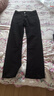肆缄胖子大码弯刀牛仔裤男大屁股显瘦vibe裤子美式高街宽松大码微喇裤 黑色 M 适合95-115斤 实拍图