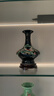 傲世景德镇陶瓷器新中式花瓶工艺品客厅摆件酒柜玄关茶室博古架装饰品 乌金釉清荷竹节高脚扁瓶+底座 实拍图