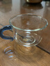 锦格玻璃茶杯带把小号茶杯子功夫茶具泡茶杯子带把耐热透明玻璃杯家用 木环卡扣杯150ml（6只装） 实拍图
