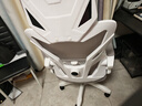 朗域轩品人体工学电竞椅人工力学座椅久坐护腰宿舍游戏电脑椅子可躺写字椅 【4级气杆】可后躺+乳胶-白灰 120-155度(含) 联动扶手 四向腰托 实拍图