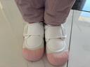 牧童幼儿园鞋春秋款室内鞋男童防撞学步鞋女宝宝小白鞋 白桃粉1 28 实拍图