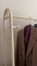 佳帮手落地晾衣架收纳衣服室内家用阳台卧室晾衣服晒被神器120cm奶油白 实拍图