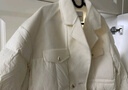 太平鸟女装冬季双面呢拼接羽绒服A1ACD4288 米白 L （建议拍小一码） 实拍图