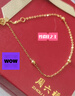 周六福（ZLF）  黄18K黄金手链圆珠女款彩金手链小金珠送女友节日礼物 约0.8-1g 16cm+尾链3cm 实拍图