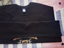POUM美式复古纯棉短袖男女士夏季潮流宽松大码休闲t恤上衣PH16黑色2XL 实拍图