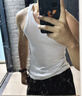 浪莎粗螺纹背心男纯棉修身夏季薄款跨栏打底汗衫运动紧身健身2026新款 ·【1白1黑】· 纯棉粗螺纹 XL /175：修身版型建议选大一码 实拍图