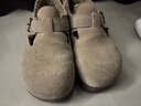 热风加绒保暖勃肯鞋女居家通勤厚底棉鞋冬季百搭休闲气质女棉鞋 09灰色（绒里）H02W4403 37 实拍图