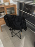 小魔户外折叠椅 折叠靠背椅加高月亮椅露营折叠凳子便携躺椅钓鱼椅 黑 实拍图