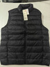 优衣库男装高级轻型羽绒背心/休闲羽绒排骨马甲472294 09 黑色 S /165/84A 实拍图