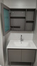 恒洁（HEGII）浴室柜E0级陶瓷一体盆分区美妆柜套装BC2500(BM2101S-75K卡其灰 实拍图