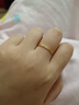 周六福黄18K金戒指女 彩金素圈戒指KH016027 11号 生日礼物 实拍图
