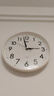 康巴丝（Compas）挂钟客厅 静音钟表客厅石英钟表挂墙时钟 C2866 白色 30.5cm直径 实拍图