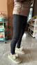 ubras仿牛仔高腰收腹加绒打底裤女保暖时尚高弹可外穿 黑色平腰款 1条 M 实拍图