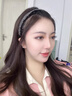 唐芙妮布艺水钻头箍洗脸发箍女2024款小众设计带齿碎发整理压发卡头饰 黑色植绒镶钻款 实拍图