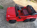 小果冻儿童电动车可坐大人带宝宝六轮奔驰大G四轮汽车男女孩六驱玩具车 红色+四驱+皮座+12V7A电瓶 实拍图