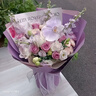 艾斯维娜鲜花速递向日葵混搭花束生日礼物全国同城配送 紫玫瑰混搭花束 实拍图