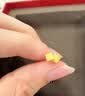 牧笛（MUDI）黄金小方糖耳钉女足金999方形耳环简约24K金耳饰养耳棒礼物送女友 【深圳仓发货】足金小方糖耳钉 【重约0.57g】 实拍图