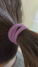 歌妮（Goody）橡皮筋扎头绳女毛巾发圈高弹力棉柔不伤发不变形发绳发饰 紫色 实拍图