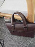 七匹狼真皮商务手提包斜挎男包单肩包男士牛皮公文皮包送爸爸父亲节礼物 主图款荔枝纹【[真皮深啡】 真皮 实拍图