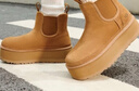UGG秋季女士休闲舒适纯色厚底雪地靴烟囱时尚切尔西短靴 1134526 CHE | 栗色 39 39码及以上建议正码正拍 实拍图