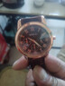 【网红爆款】商务腕表石英运动表休闲皮带男女手表 棕色【升级】 实拍图