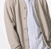 优衣库男装休闲开衫/长袖时尚V领卫衣外套483299 31 米色 L /175/100A 实拍图