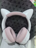 ONIKUMA耳机头戴式无线蓝牙三模 粉色猫耳朵电竞游戏耳机带麦女生网课音乐降噪可爱发光直播手机电脑通用 实拍图