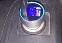 纽曼（Newmine）车载充电器点烟器一拖二双USB金属车充电压显示检测快充SX001-008 实拍图