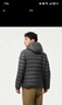 坦博尔羽绒服春款保暖百搭通勤百搭男款轻薄连帽外套TF246209陨石灰175 实拍图