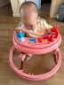 YEESOOM英式婴儿学步车防侧翻宝宝多功能儿童助步车6-18个月手推音乐玩具 25款音乐版-智能锁七档-藕粉 升级版 实拍图