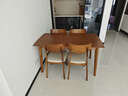 林氏家居北欧实木餐桌家用岩板餐桌小户型吃饭桌子饭桌歺桌椅家具LS003R3 R3-B 餐桌1.4m+S6-B餐椅*4 实拍图