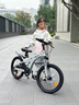凤凰儿童自行车山地镁合金5-10-16岁学生车小孩单车碟刹减震变速 推荐：【镁合金车身-单速】银骑丨一体轮 |18寸（身高110-135cm选择) 实拍图