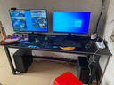 甄严选电脑桌台式家用电竞游戏桌双人办公台书桌简约书房学习桌写字桌子 加厚碳纤纹理-180CM【大双人桌】 实拍图